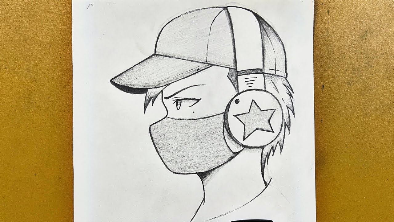 Anime boy sketch, Easy drawings, Anime drawings